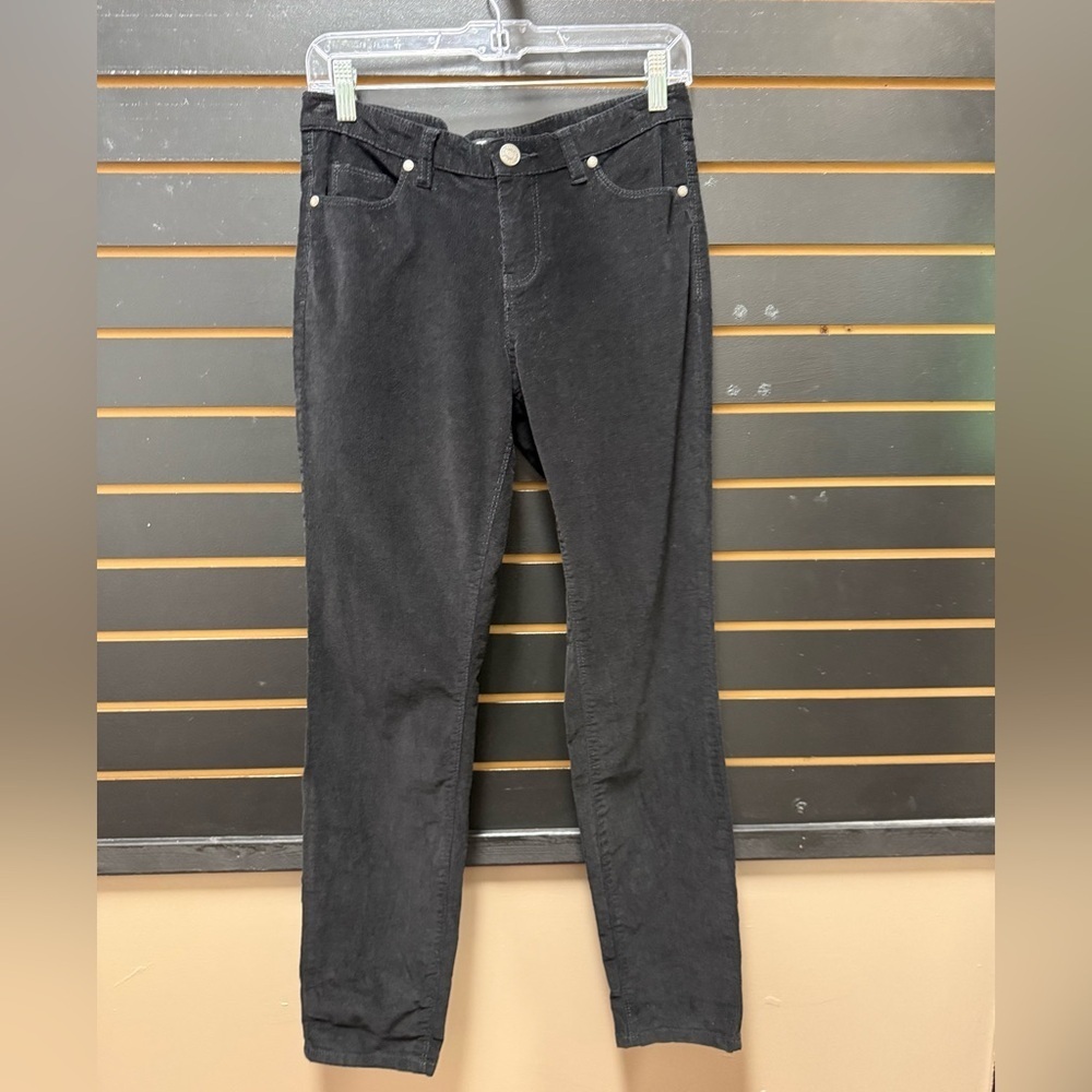 Buffalo David Bitton Supreme Mid Rise Skinny Corduroy Pants Black 6/28